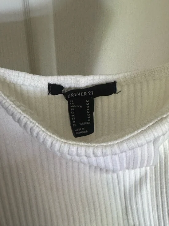 White Ribbed Button-Front Mini Dress - Picture 4 of 4